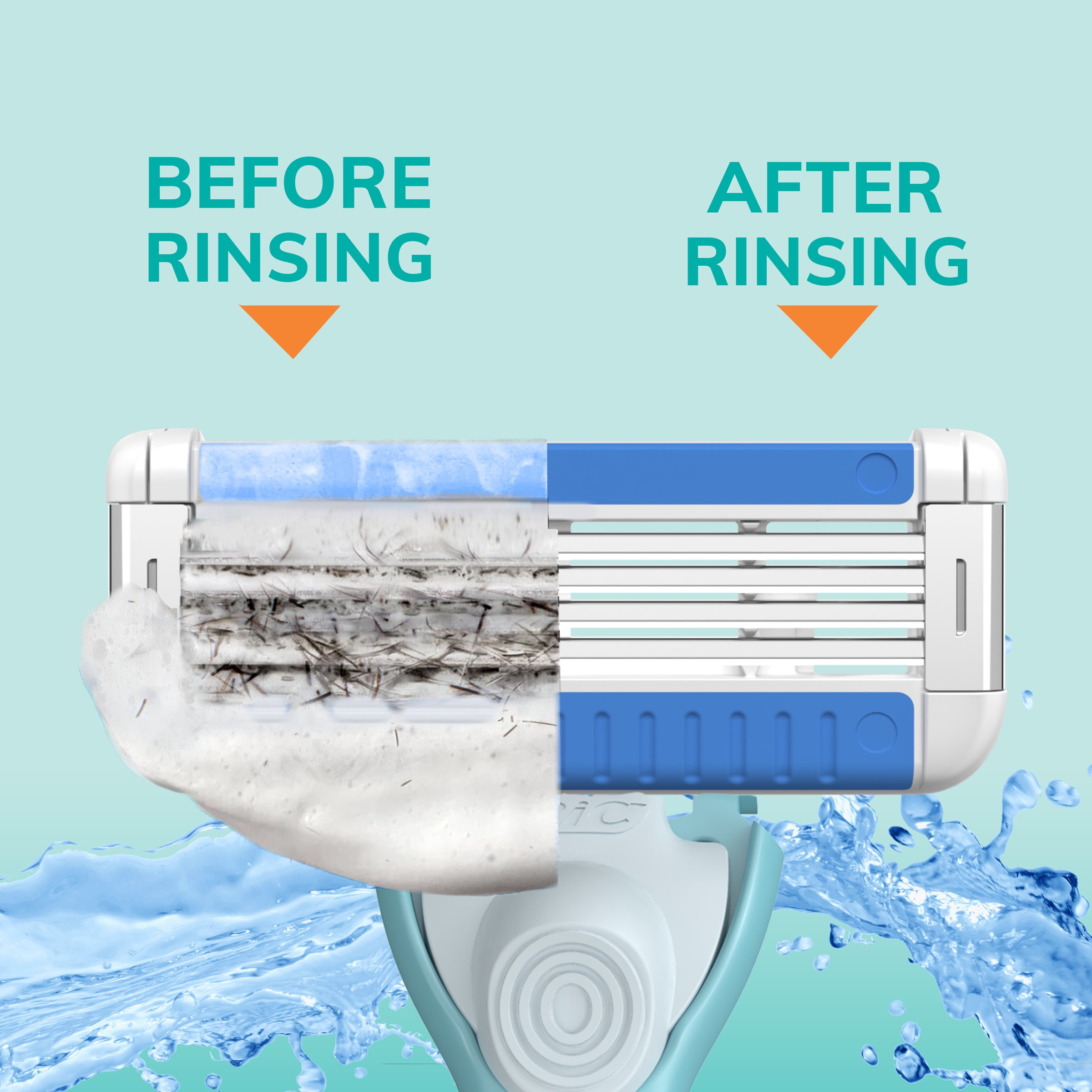 BIC EasyRinse Refillable Women's Razor with Blades