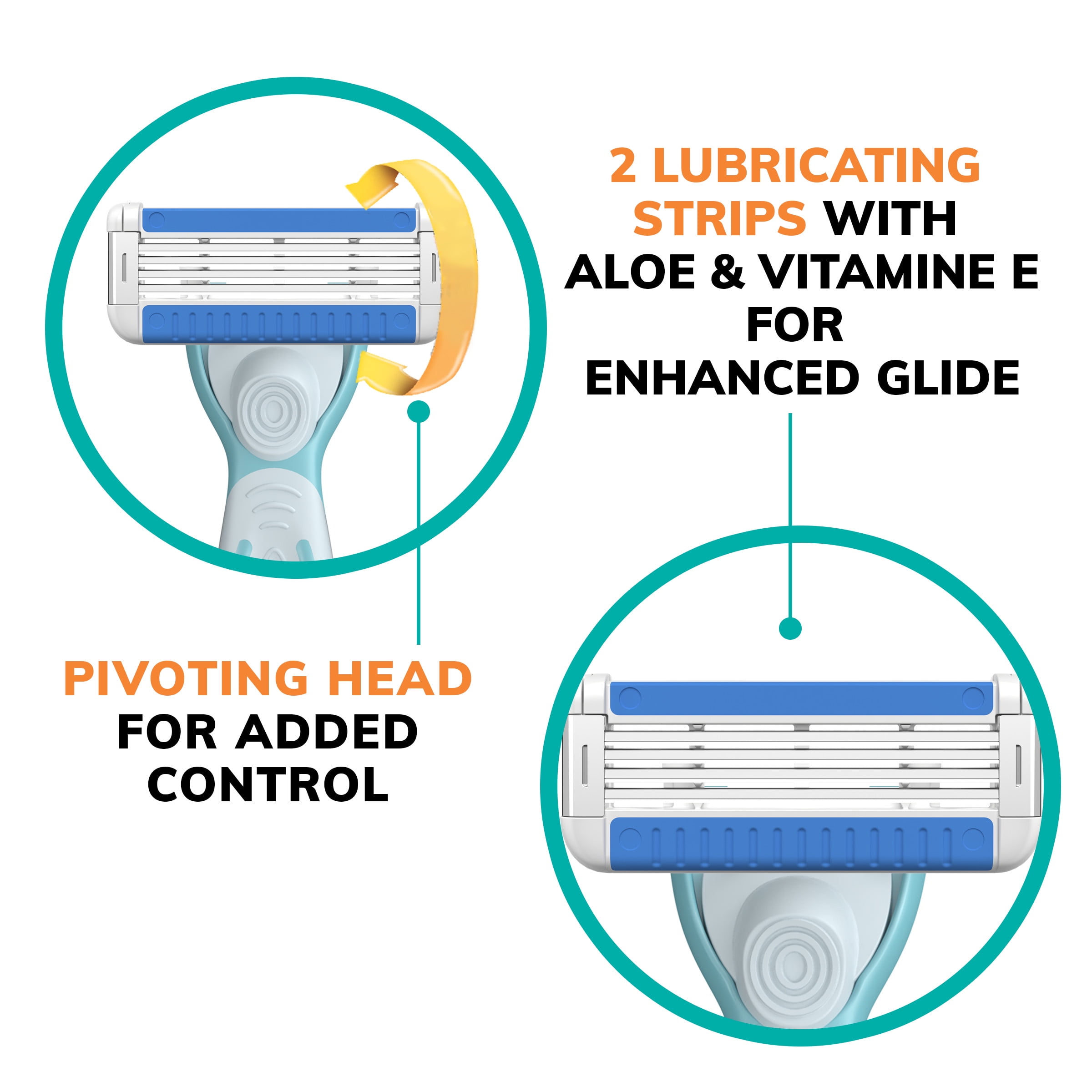 BIC EasyRinse Refillable Women's Razor with Blades