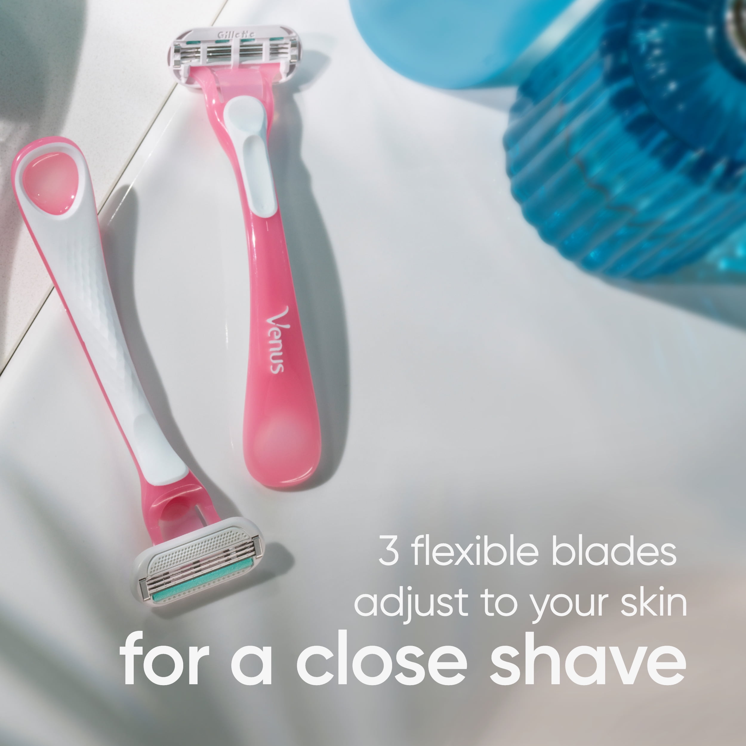 Gillette Venus 3 Sensitive Disposable Razors, 3 Count