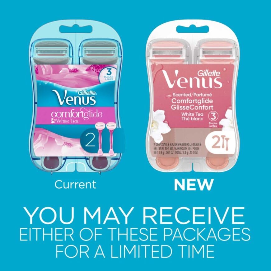 Venus Spa Breeze Disposable Razors, 2 Pack