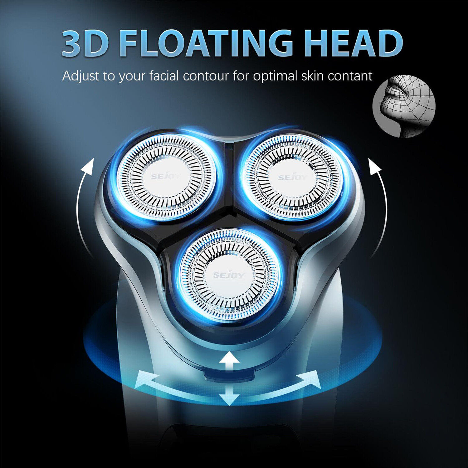 Men's Rechargeable Electric Beard Trimmer Razor