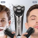 4D Waterproof Electric Shaver for Men w/ Trimmer