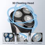 4D Waterproof Electric Shaver for Men w/ Trimmer