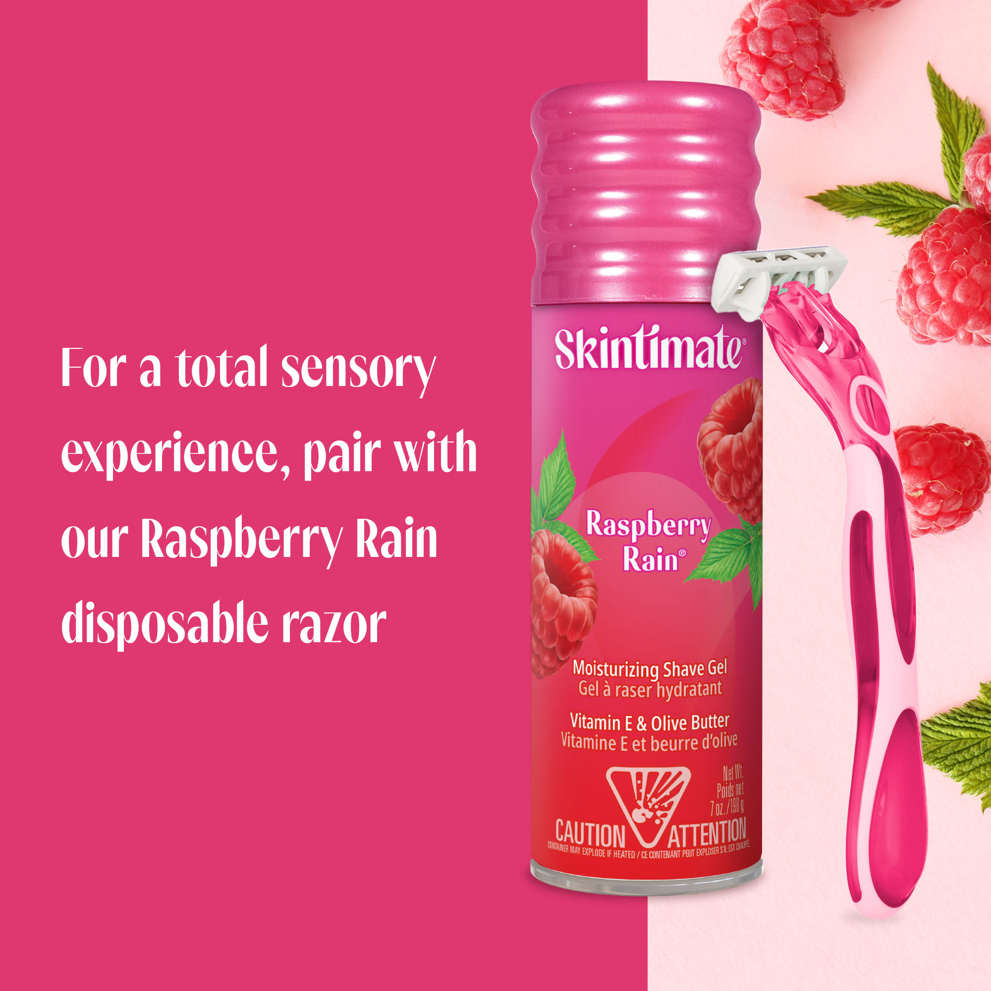 Skintimate Raspberry Rain Women's Shave Gel, 7 oz, 3 pk
