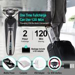 PRITECH Waterproof Cordless Electric Razor for Men