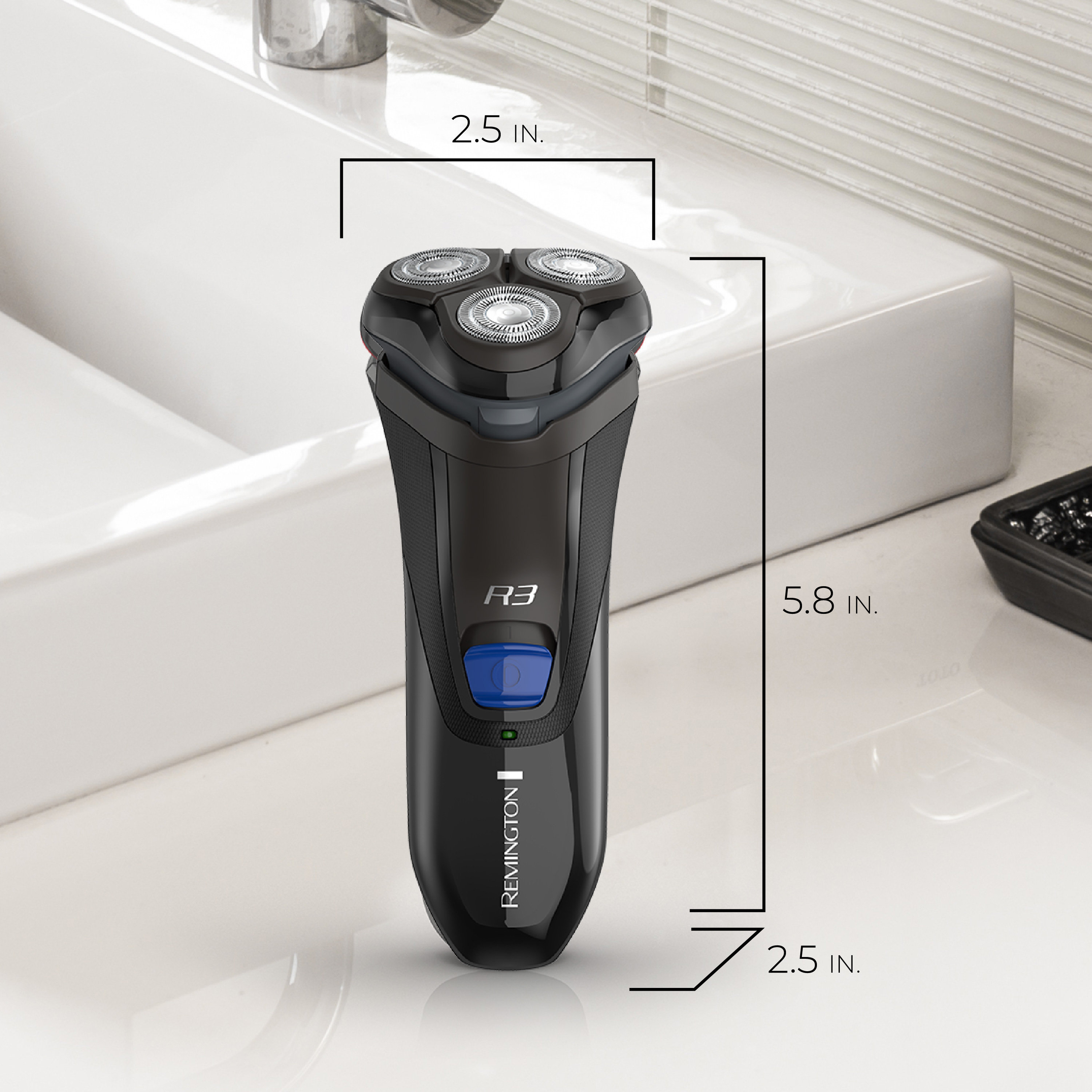 Remington R3000 Men's Rotary Shaver - Black/Blue