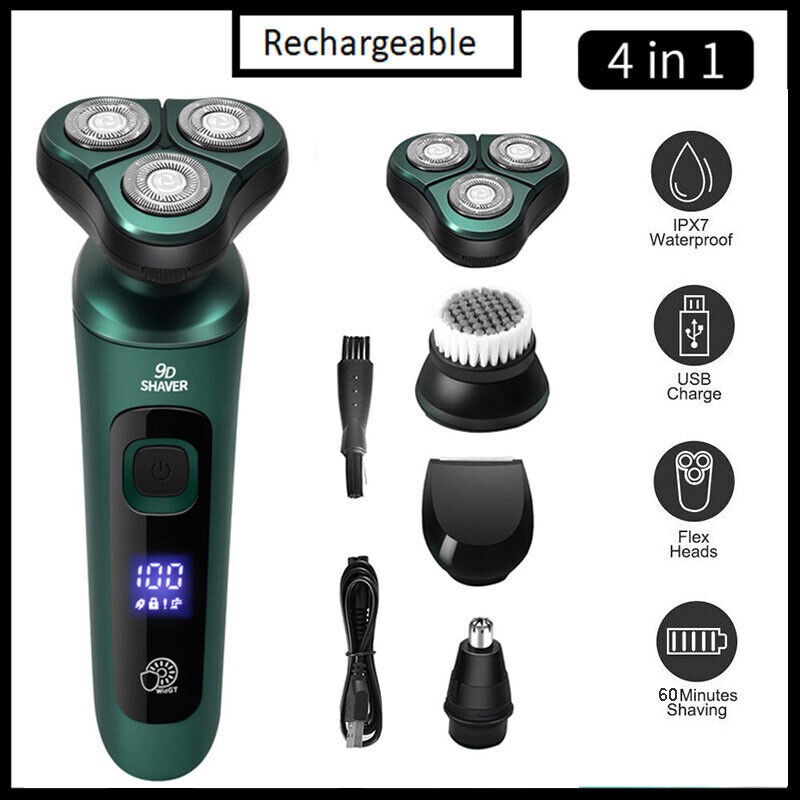 4-in-1 Men's Rechargeable Electric Shaver