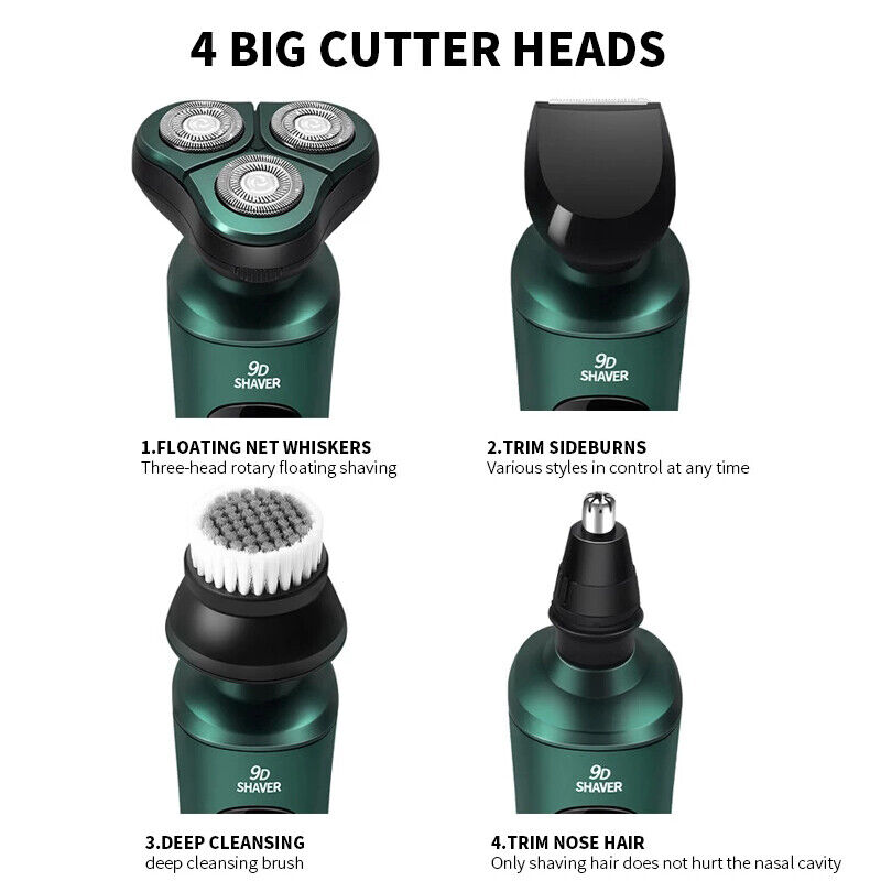 4-in-1 Men's Rechargeable Electric Shaver