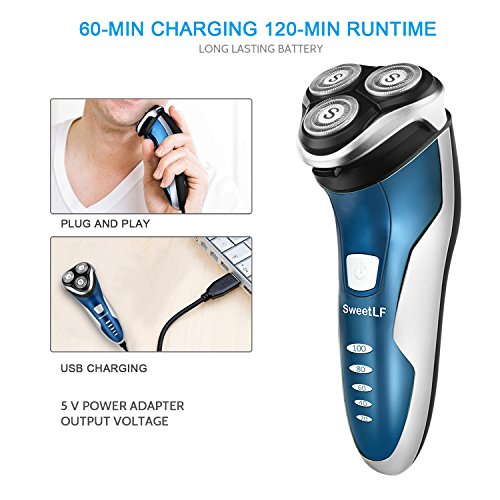 Waterproof Electric Razor for Men with Trimmer