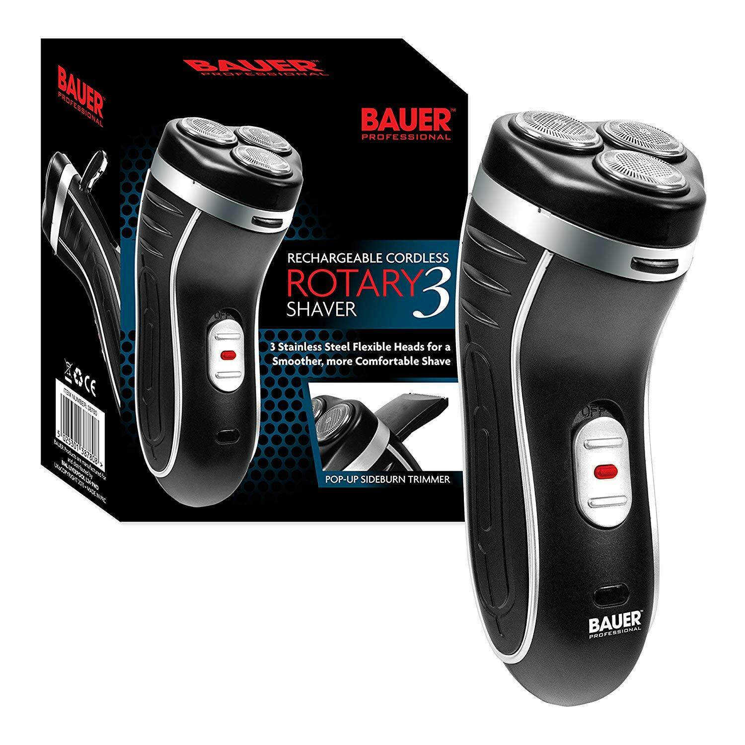 Bauer Rechargeable Cordless 3-Blade Shaver