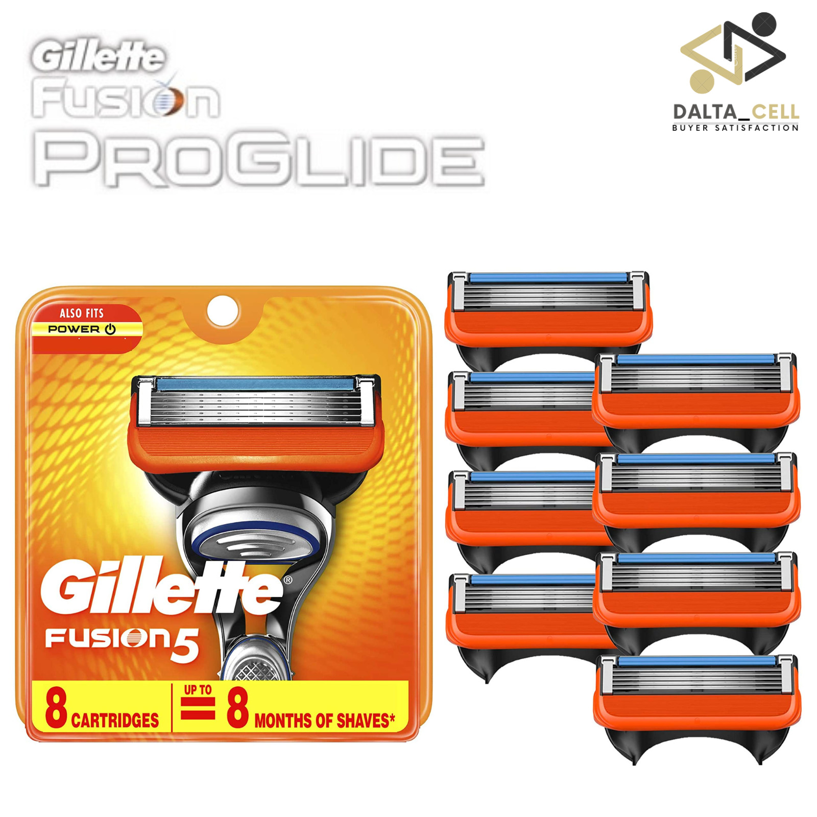 Gillette Fusion 5 Proglide Refills 8pcs UK