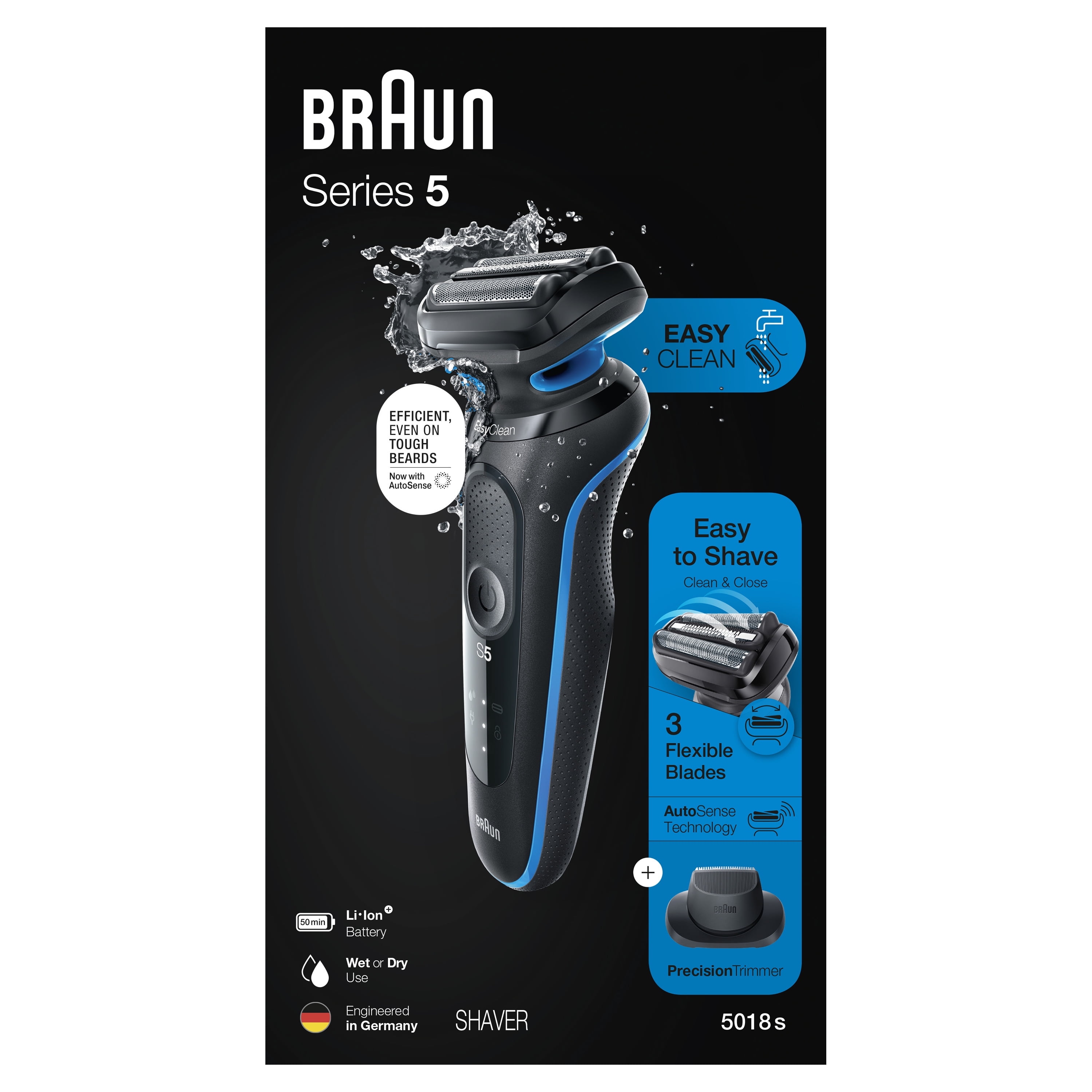 Braun Series 5 Rechargeable Wet Dry Electric Shaver