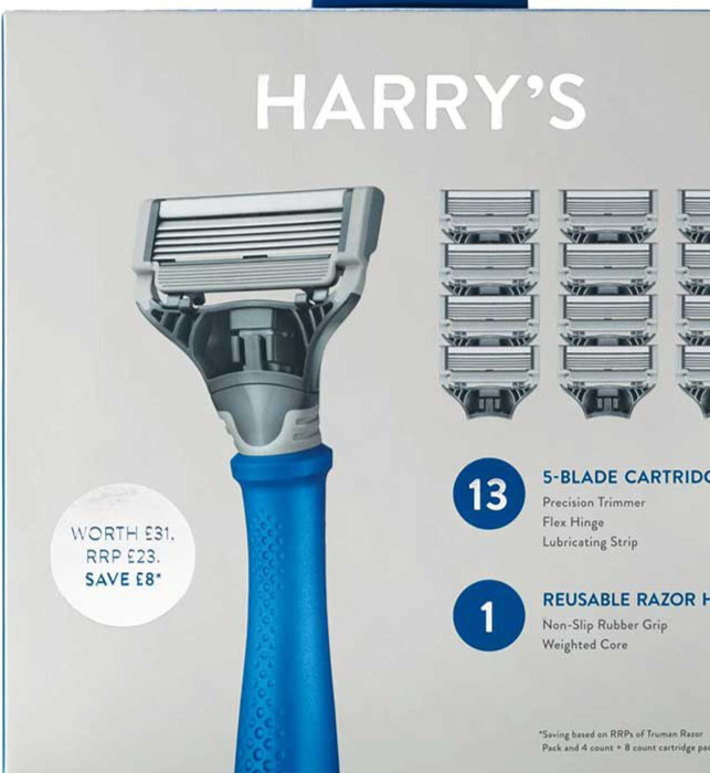 Indigo Blue Harry's Razor + 13 Blades