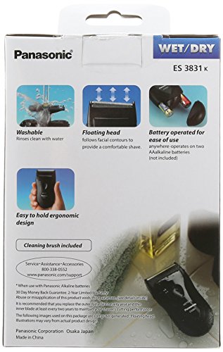 Panasonic ES3831K Travel Shaver - Compact & Black