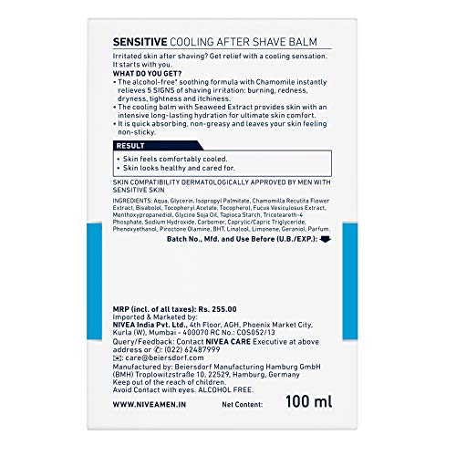 Nivea Men Sensitive Cooling After Shave Balm 100ml