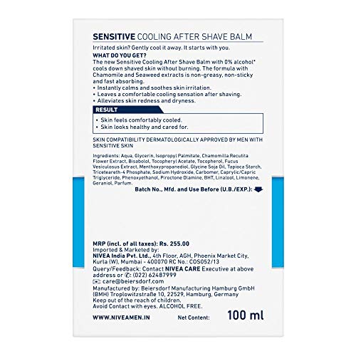 Nivea Men Sensitive Cooling After Shave Balm 100ml