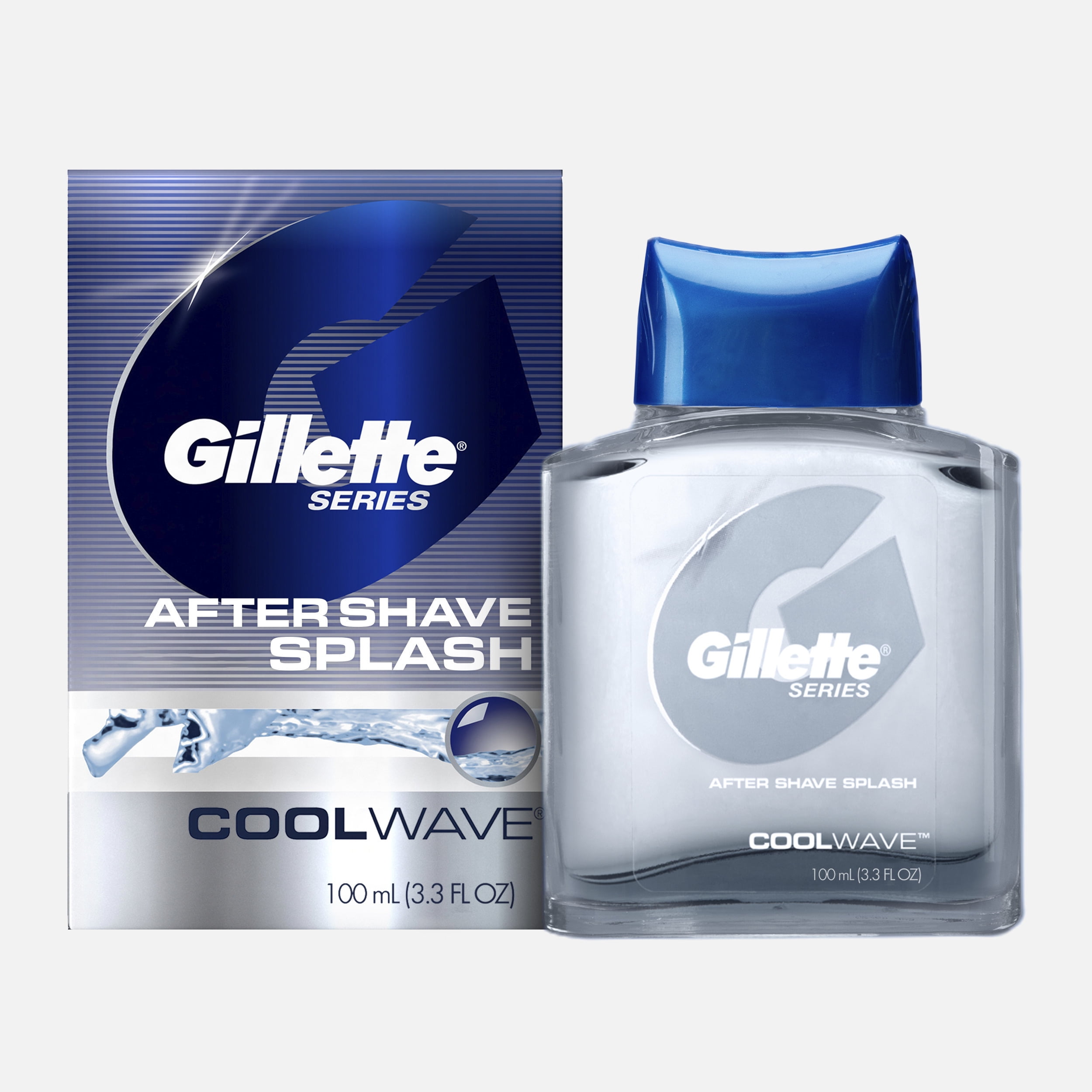 Gillette Cool Wave Aftershave Splash, 3.3 Fl Oz