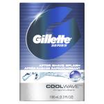 Gillette Cool Wave Aftershave Splash, 3.3 Fl Oz