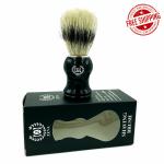 Zeva Boar Bristle Men's Shaving Brush with Stand