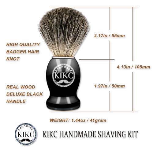 KIKC Handmade Synthetic Hair Shaving Brush