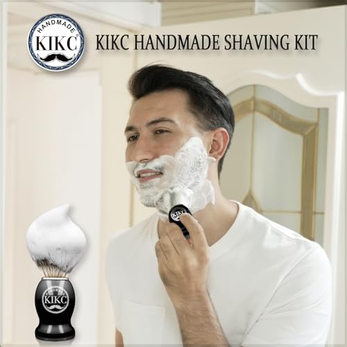 KIKC Handmade Synthetic Hair Shaving Brush