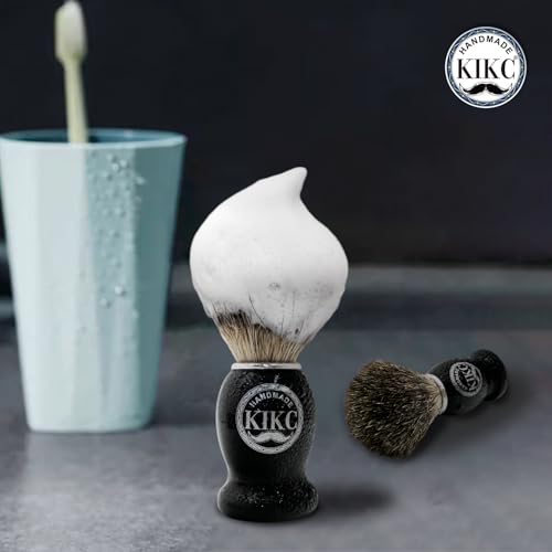 KIKC Handmade Synthetic Hair Shaving Brush