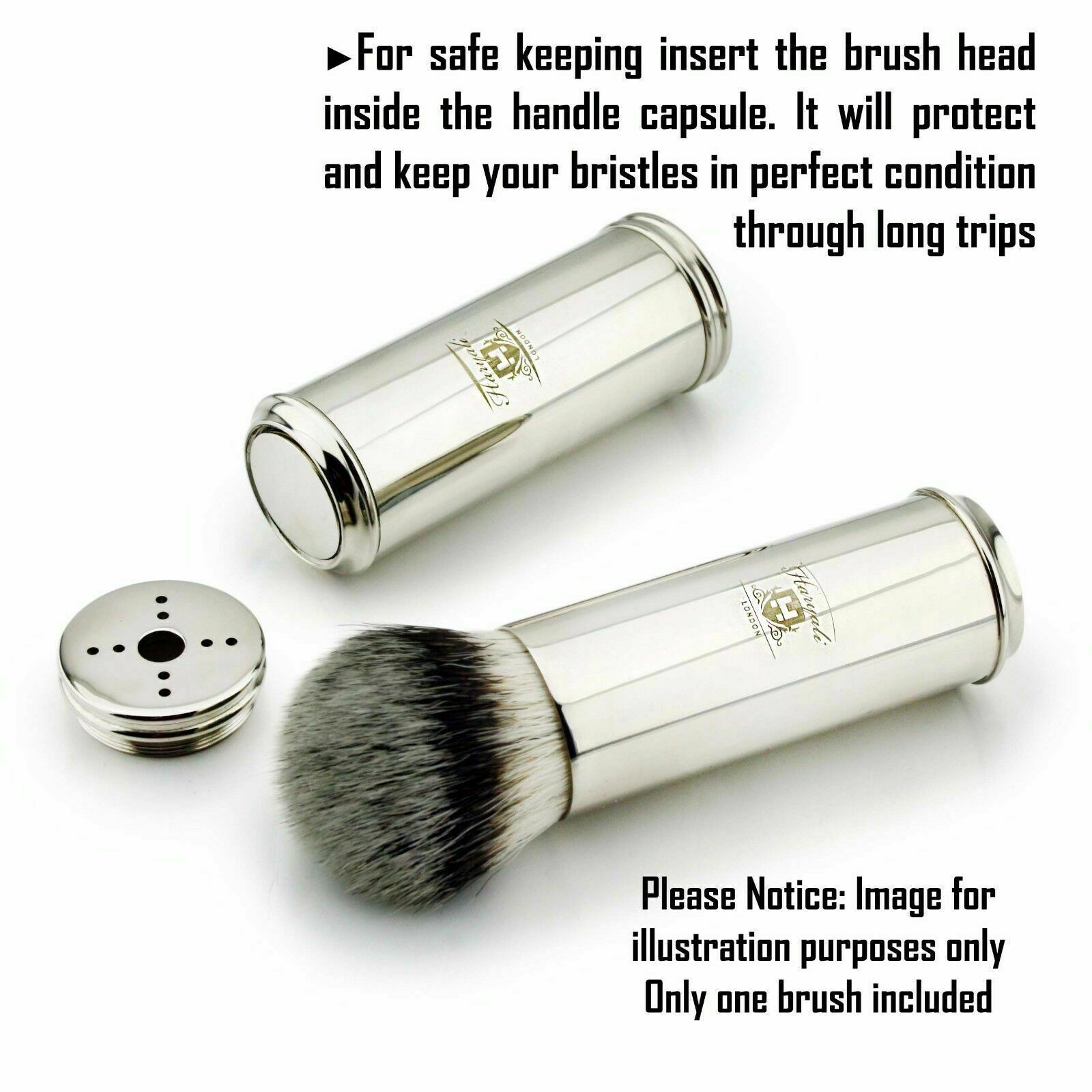 Travel Shaving Brush with Stainless Steel Handle