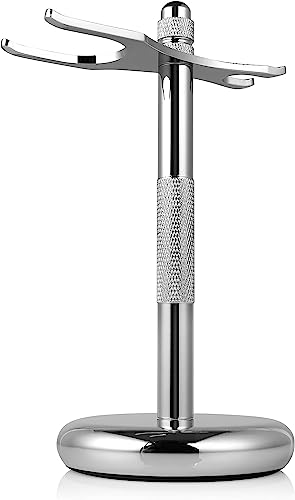 Deluxe Chrome Razor and Brush Stand