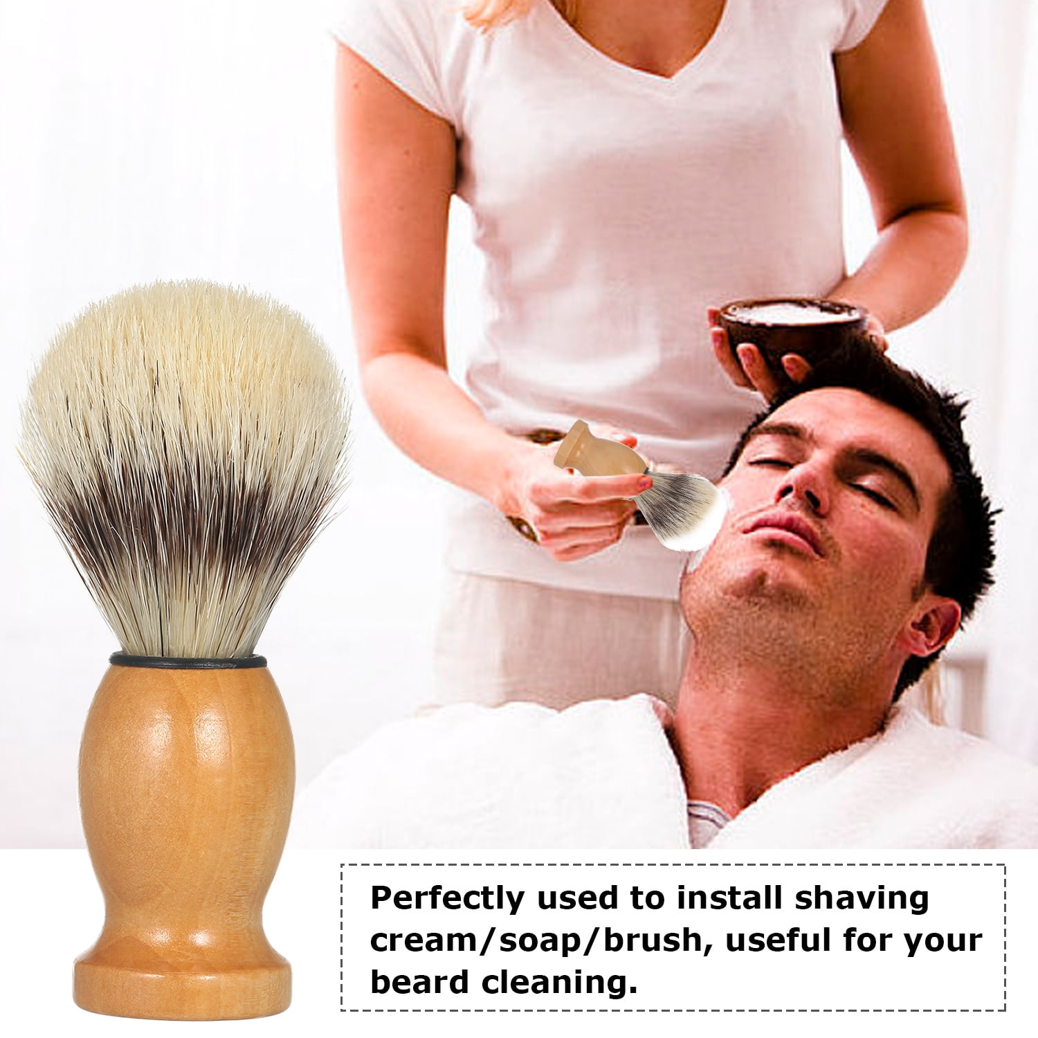 Beard Shaving Cream Bowl and Brush Set