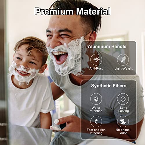 Travel-Friendly Mini Shaving Brush with Pouch