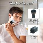 Travel-Friendly Mini Shaving Brush with Pouch