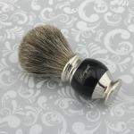 Men's Black Badger Hair Shaving Brush with Stand