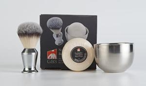 GBS Chrome Wet Shaving Set with Badger Brush