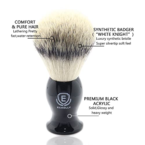 Echolly Luxury No-Shed Shaving Brush for Men