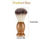 Men's Shaving Brush with Wooden Base and Nylon Hair