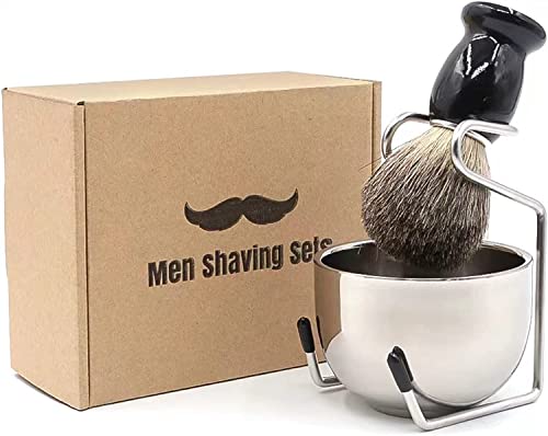 Elvielsl Men's 3 in 1 Badger Hair Shaving Kit