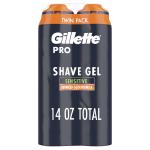 Gillette PRO Shaving Gel Twin Pack 14oz
