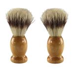 Wood Handled Badger Hair Shaving Brush Set