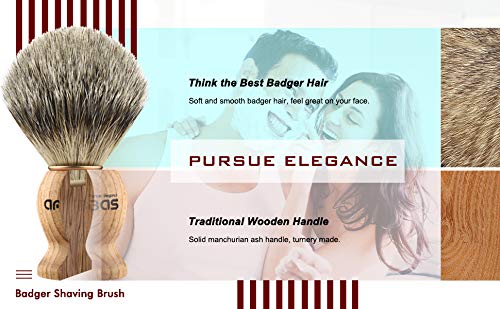 Pure Badger Hair Shaving Brush with Wood Handle