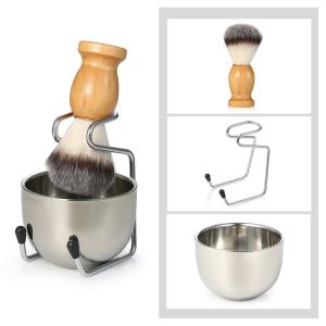 3-in-1 Men’s Shaving Brush Set with Stand