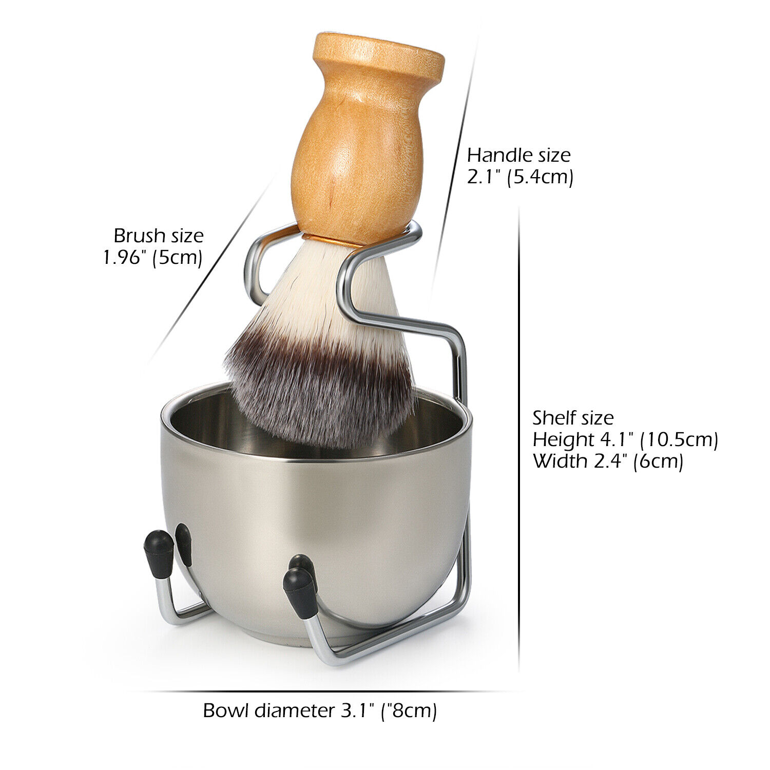3-in-1 Men’s Shaving Brush Set with Stand