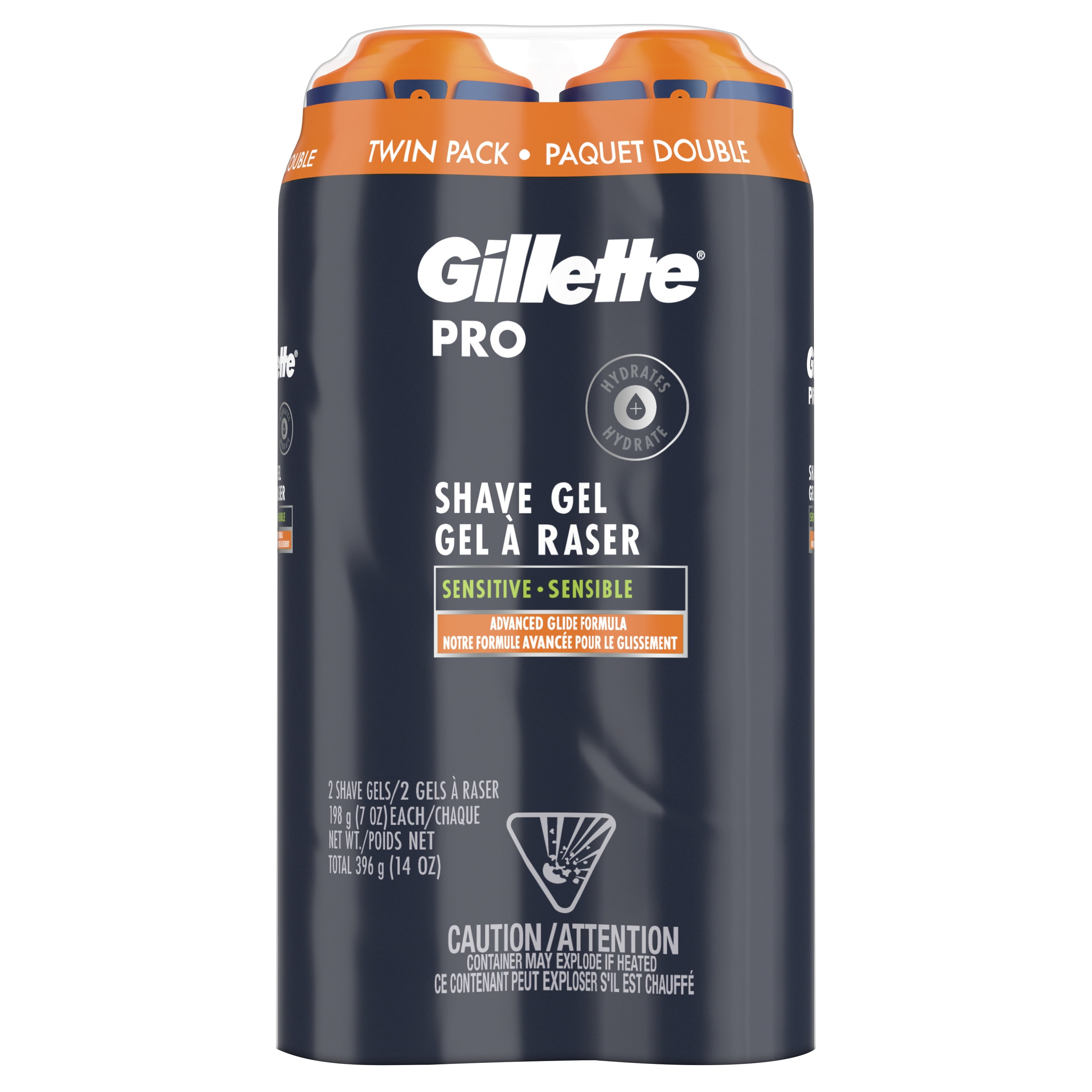 Gillette PRO Shaving Gel Twin Pack 14oz