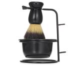 Metal Shaving Brush and Bowl Set for Men
