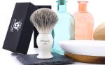 Black Badger Hair Shaving Brush with Ivory Base