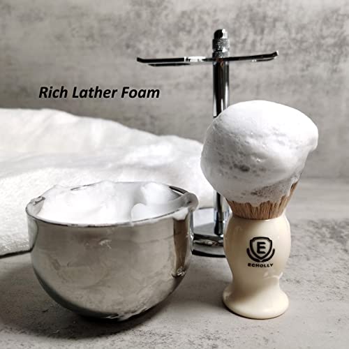 Echolly Premium No-Shed Shaving Brush for Men