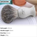 Black Badger Hair Shaving Brush with Ivory Base