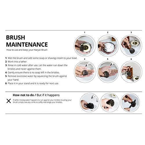 Black Badger Hair Shaving Brush with Ivory Base