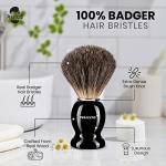 Pure Badger Shaving Brush with Black Handle