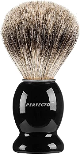 Pure Badger Shaving Brush with Black Handle