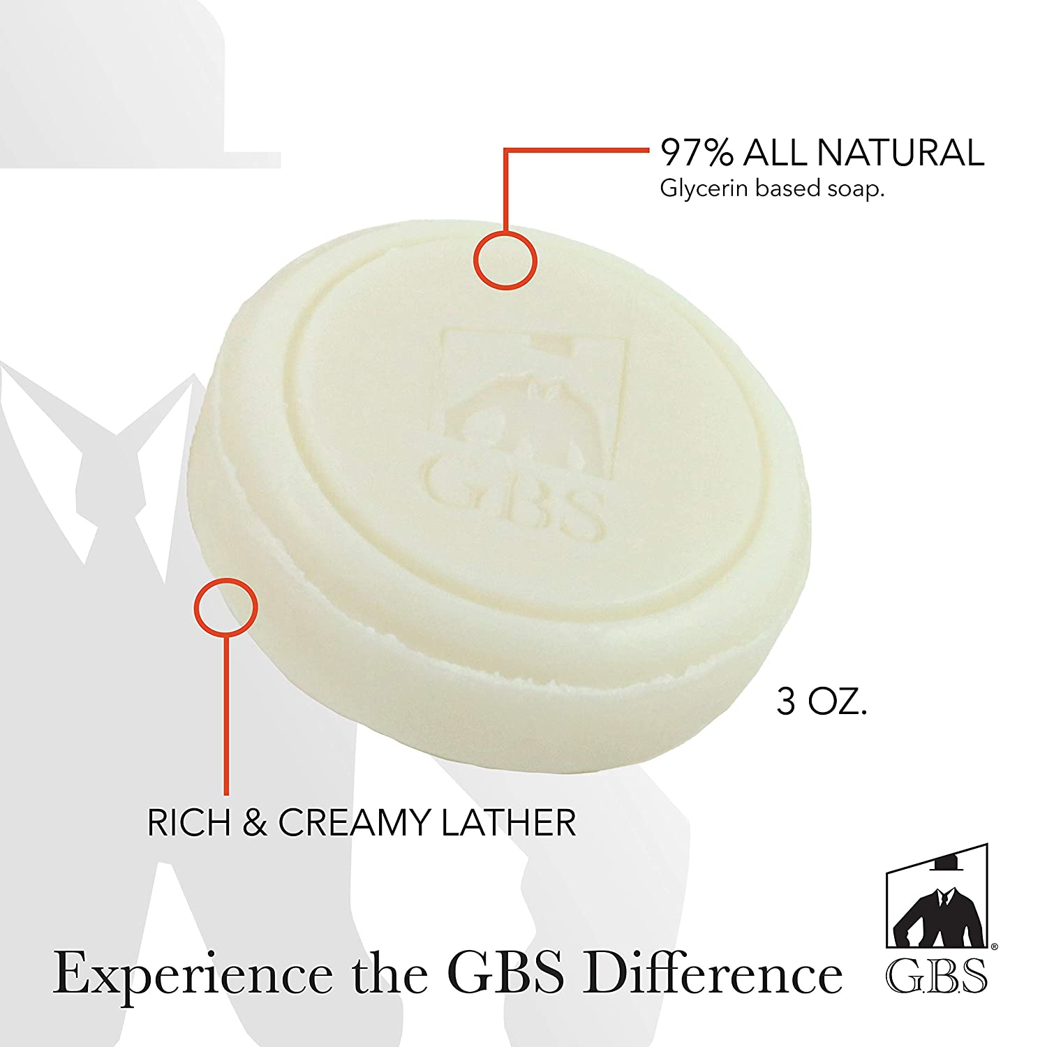 GBS Men’s Ivory Shaving Set with Brush and Mug